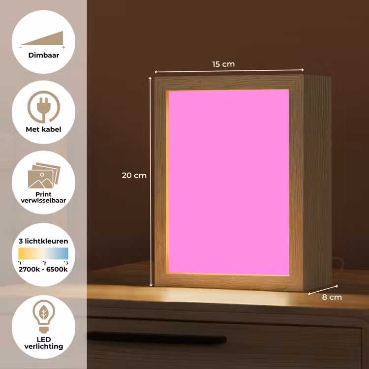 Bright - Orchid - Roze Light Box met kabel (Wandlamp) klein 929 -USP_websiteoverzichtNL