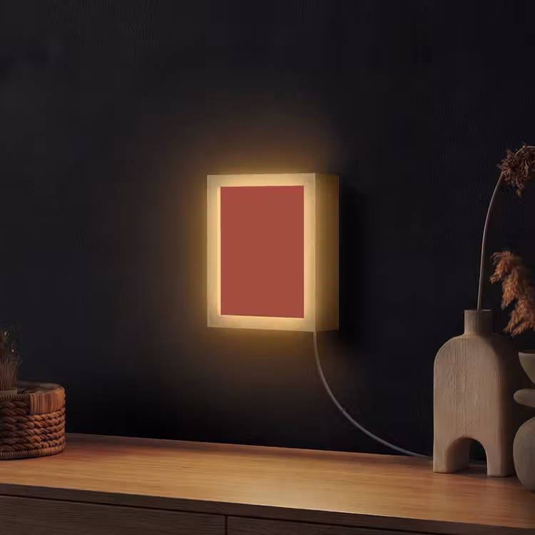 Burnt - Copper - Rood Light Box met kabel (Wandlamp) klein 929 -sfeer1