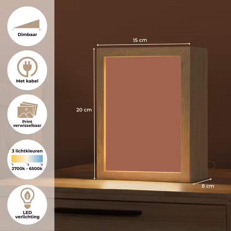 Burnt - Mahogany - Terracotta Light Box met kabel (Wandlamp) klein 929 -USP_websiteoverzichtNL