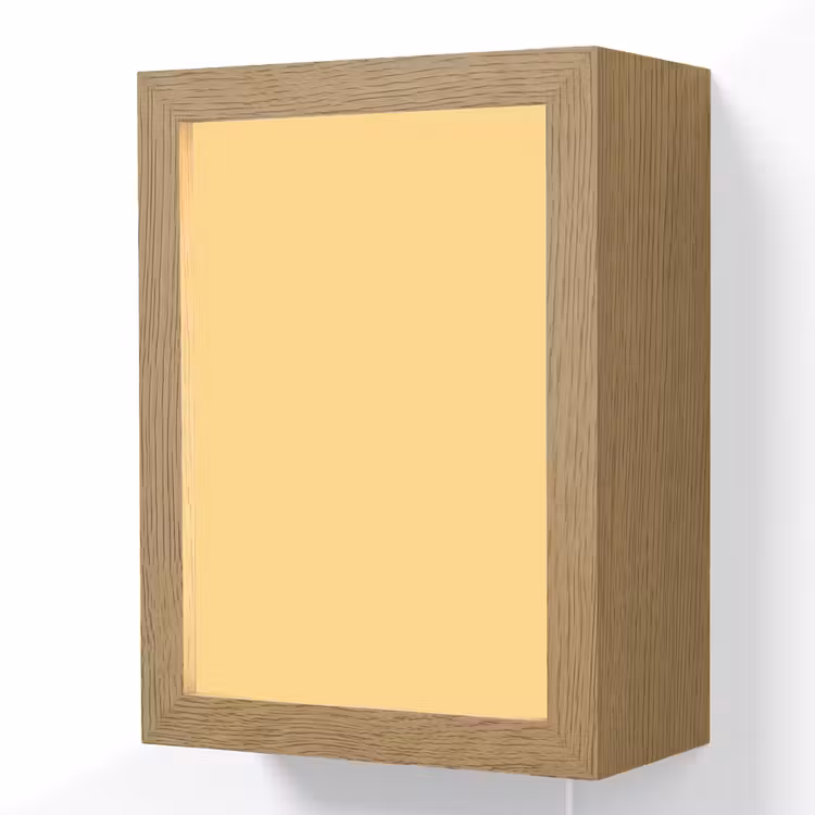 Butter - Geel - Yellow Light Box met kabel (Wandlamp) klein 929 -3d