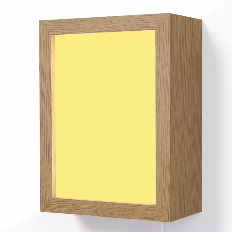 Buttery - Beige - Geel Light Box met kabel (Wandlamp) klein 929 -3d