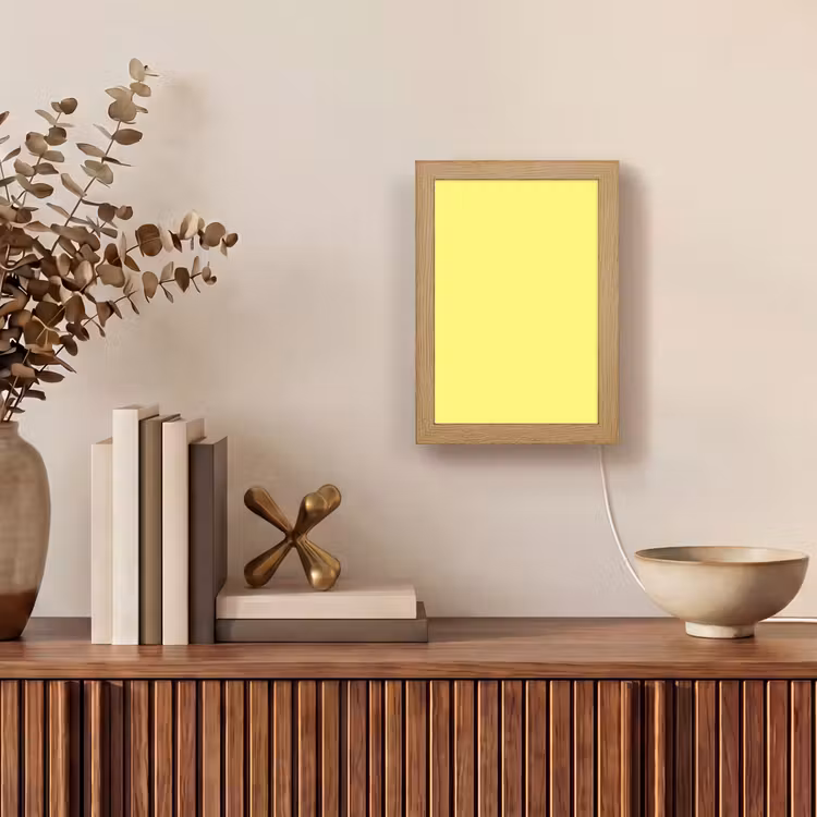 Buttery - Beige - Geel Light Box met kabel (Wandlamp) klein 929 -sfeer2