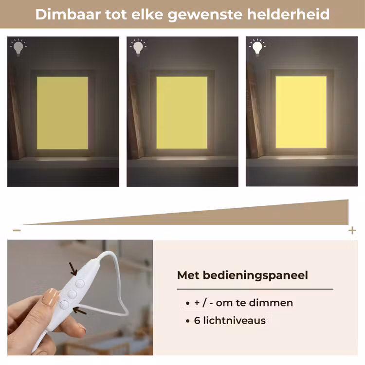 Buttery - Beige - Geel Light Box met kabel (Wandlamp) klein 929 -USP_dimbaarNL