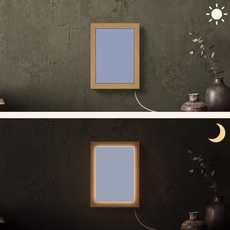 Canary - Champ - Blauw Light Box met kabel (Wandlamp) klein 929 -sfeer3