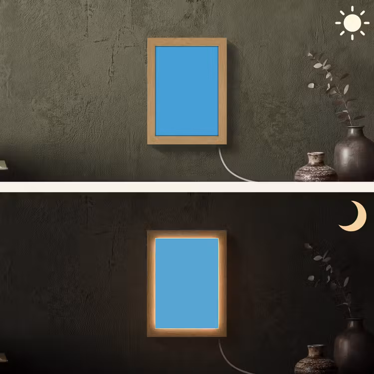 Cerulean - Breeze - Blauw Light Box met kabel (Wandlamp) klein 929 -sfeer3