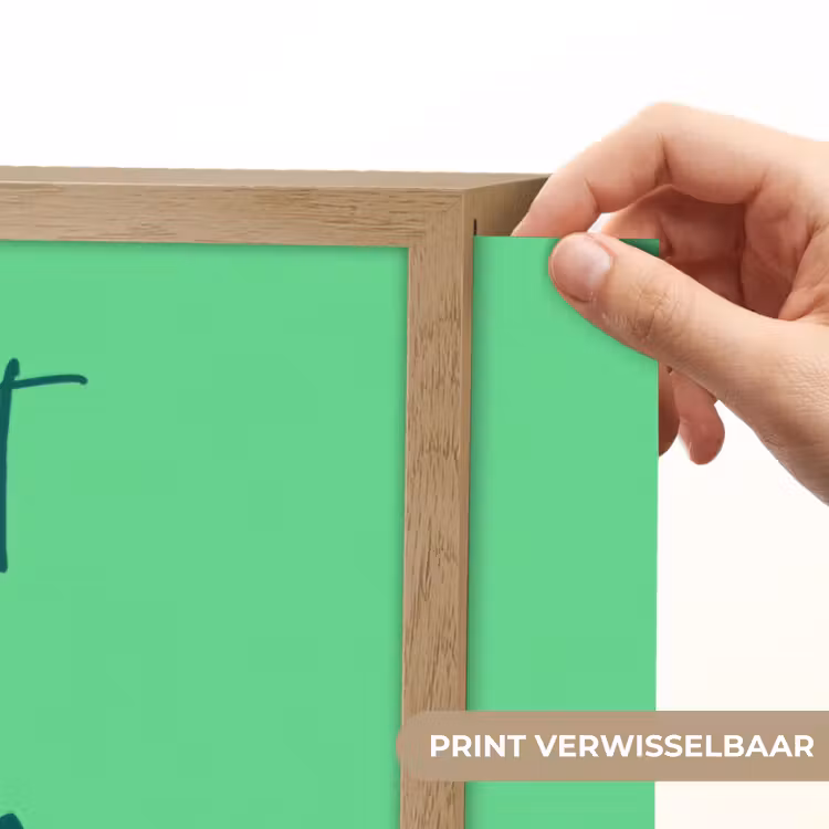 c'est la fucking vie - Groen - Penseelstijl Light Box met batterij (Wandlamp) middel -USP_websiteprintNL