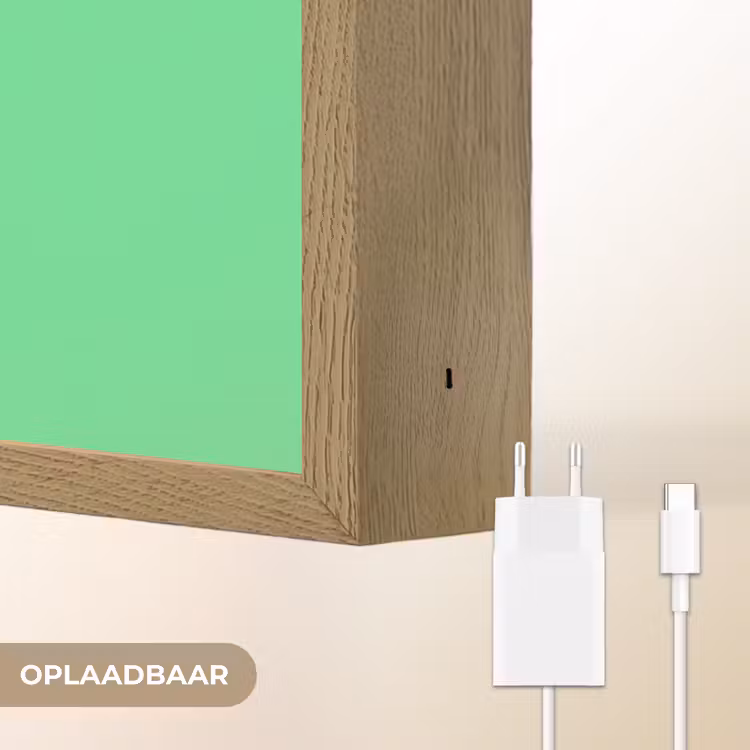 c'est la fucking vie - Groen - Penseelstijl Light Box met batterij (Wandlamp) middel -USP_websiteoplaadbaarNL
