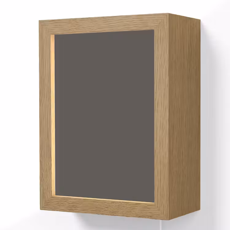 Charcoal - Grijs- Grey Light Box met kabel (Wandlamp) klein 929 -3d