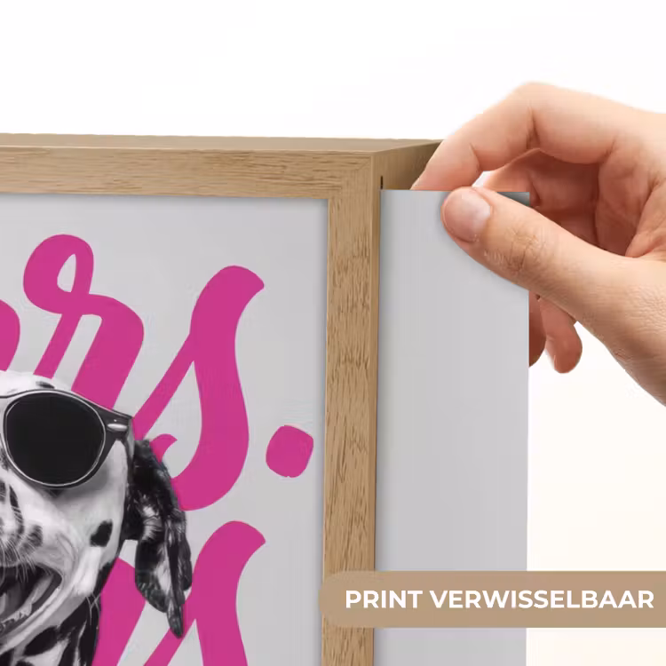 Cheers - Hond - Roze - Wijn Light Box met batterij (Wandlamp) middel -USP_websiteprintNL