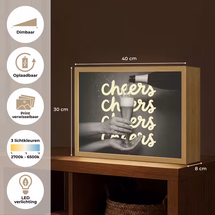 Cheers - Wijn - Zwart - Wit Light Box met batterij (Wandlamp) middel -USP_websiteoverzichtNL