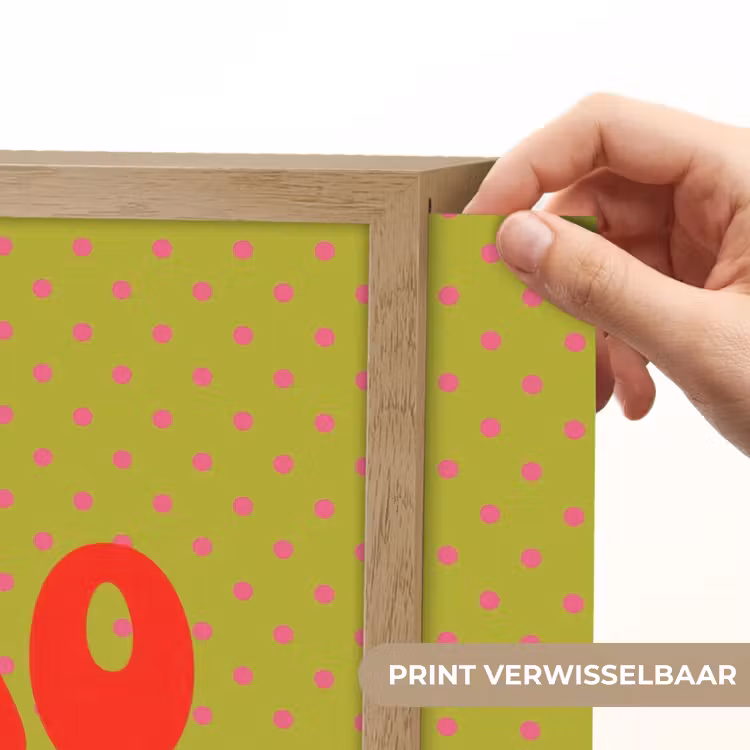 Ciao bella - Rood - Groen - Stippen Light Box met batterij (Wandlamp) middel -USP_websiteprintNL