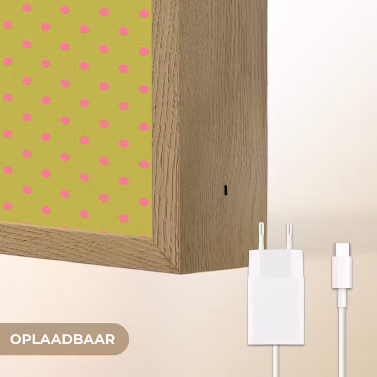 Ciao bella - Rood - Groen - Stippen Light Box met batterij (Wandlamp) middel -USP_websiteoplaadbaarNL