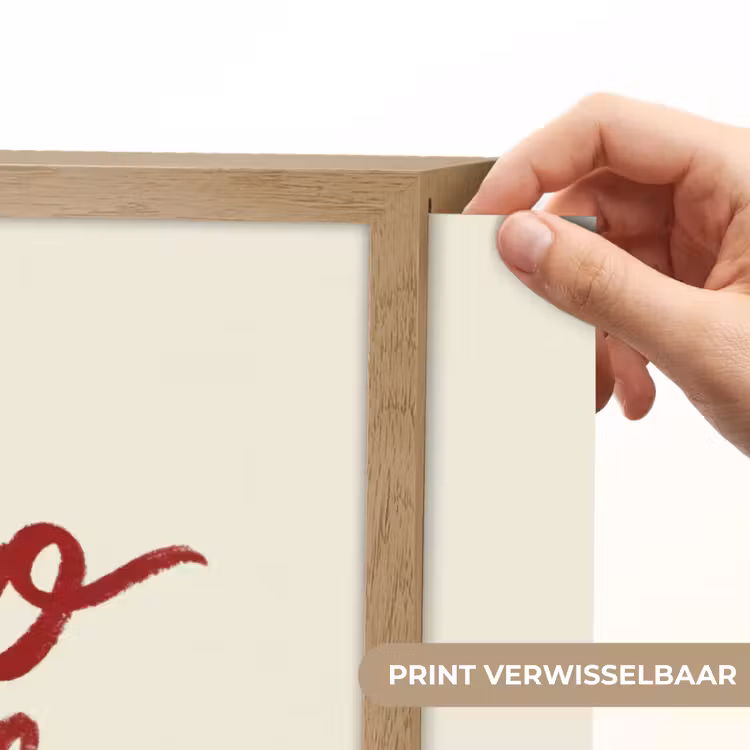 Ciao bella - Rood - Wit - Minimalistisch Light Box met batterij (Wandlamp) middel -USP_websiteprintNL