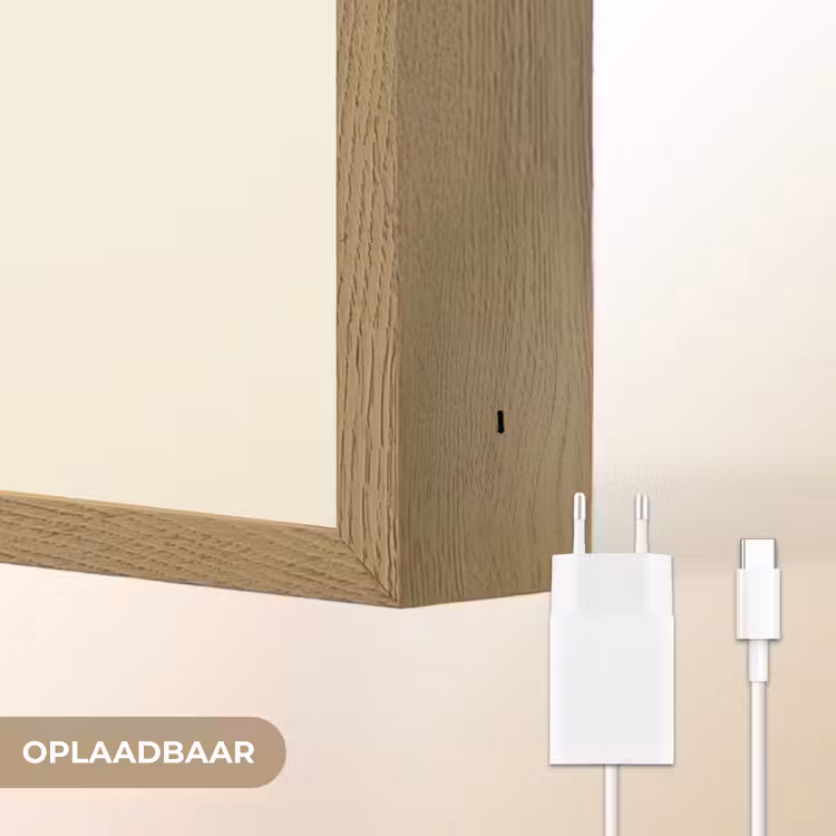Ciao bella - Rood - Wit - Minimalistisch Light Box met batterij (Wandlamp) middel -USP_websiteoplaadbaarNL