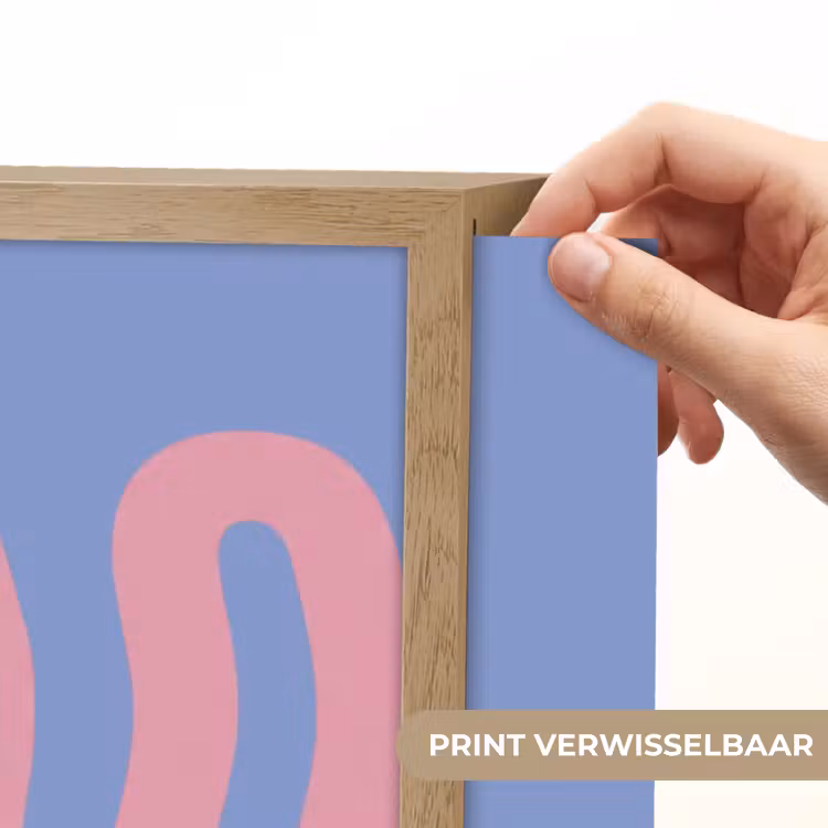 Ciao - Roze - Blauw - Golvend Light Box met batterij (Wandlamp) middel -USP_websiteprintNL
