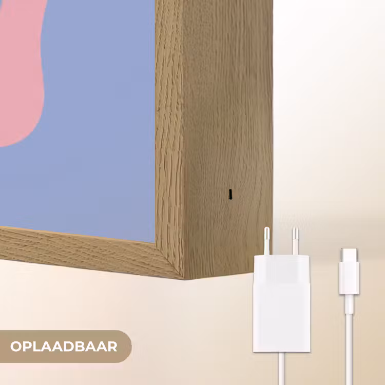 Ciao - Roze - Blauw - Golvend Light Box met batterij (Wandlamp) middel -USP_websiteoplaadbaarNL