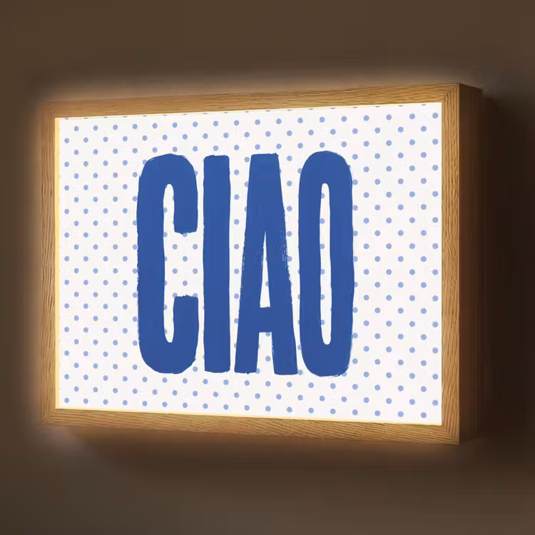Ciao - Stippen - Roze - Wit Light Box met batterij (Wandlamp) middel -z3d_website