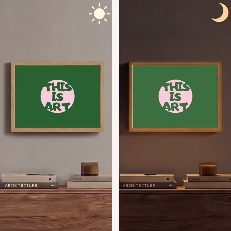 Cirkel - Roze - Tekst - Art Light Box met batterij (Wandlamp) middel -sfeer3