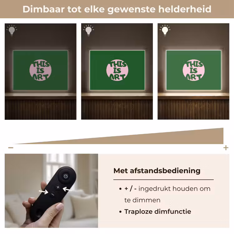 Cirkel - Roze - Tekst - Art Light Box met batterij (Wandlamp) middel -USP_dimbaarNL