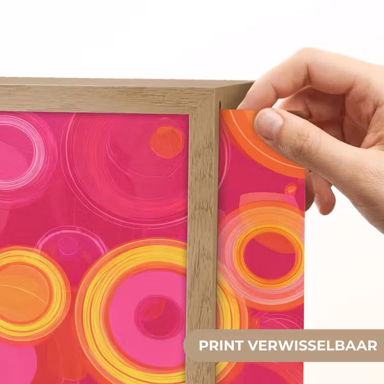 Cirkels - Design - Kleurrijk Light Box met batterij (Wandlamp) middel 907 -USP_websiteprintNL