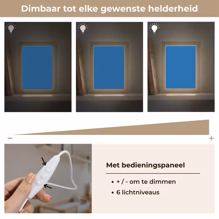 Classic - Azure - Blauw Light Box met kabel (Wandlamp) klein 929 -USP_dimbaarNL