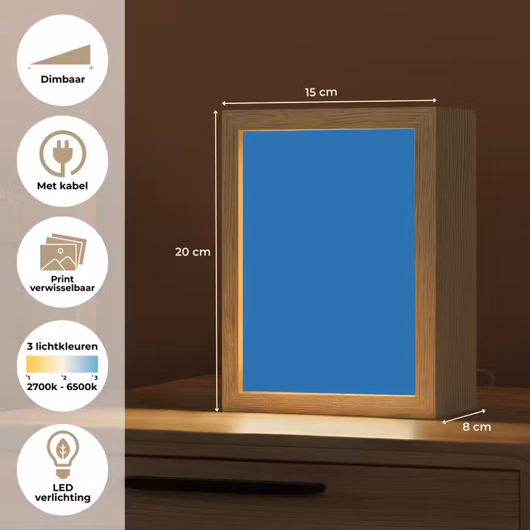 Classic - Azure - Blauw Light Box met kabel (Wandlamp) klein 929 -USP_websiteoverzichtNL