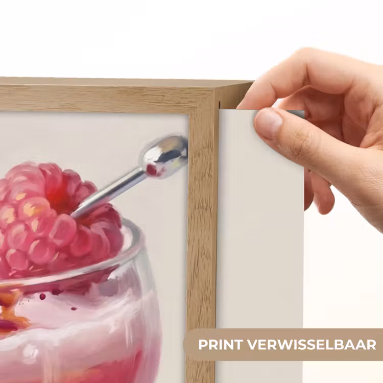 Cocktail - Framboos - Drank - Modern - Roze Light Box met batterij (Wandlamp) middel -USP_websiteprintNL