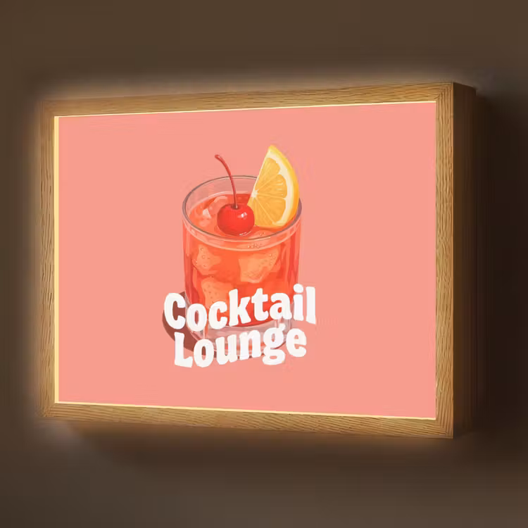Cocktail Lounge - Glas - Koraal Light Box met batterij (Wandlamp) middel -z3d_website
