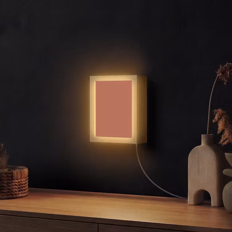 Copperhead - Oranje - Bruin Light Box met kabel (Wandlamp) klein 929 -sfeer1