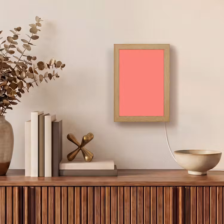 Coral - Punch - Koraal Light Box met kabel (Wandlamp) klein 929 -sfeer2