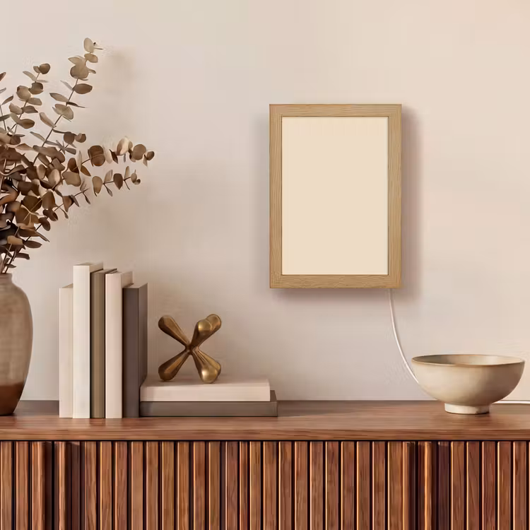 Cream - Nude - Neutraal Light Box met kabel (Wandlamp) klein 929 -sfeer2