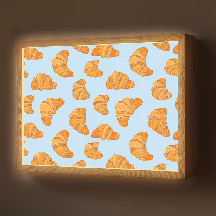 Croissant - Speels - Blauw Light Box met batterij (Wandlamp) middel 907 -z3d_website