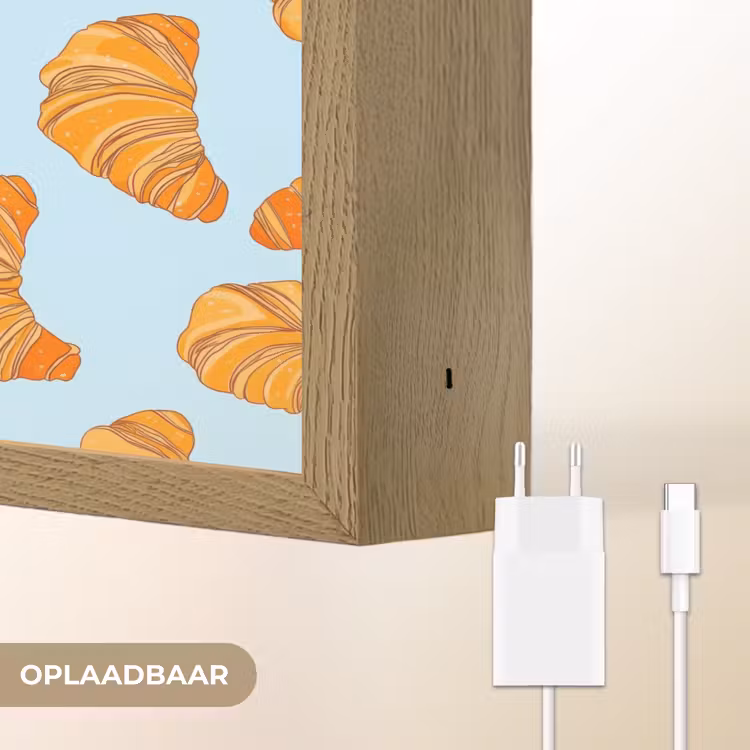 Croissant - Speels - Blauw Light Box met batterij (Wandlamp) middel 907 -USP_websiteoplaadbaarNL