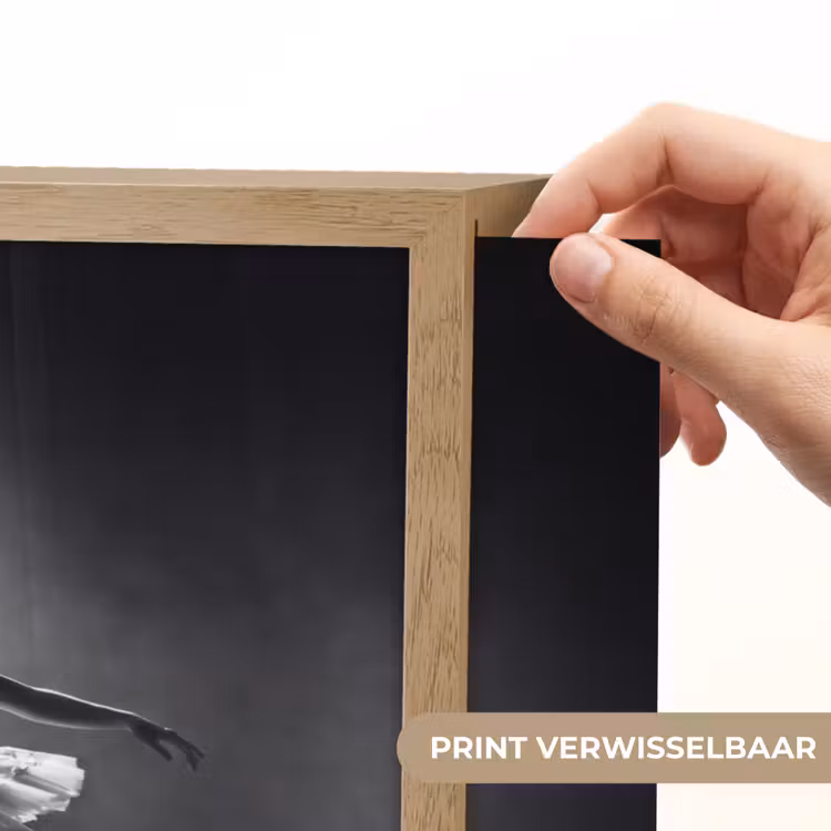 Danser - Podium - Zwart-wit - Kunst - Klassiek Light Box met batterij (Wandlamp) middel -USP_websiteprintNL