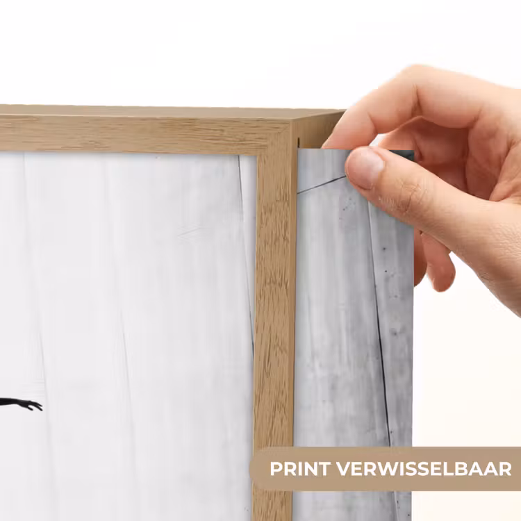 Danser - Silhouette - Kunst - Modern - Zwart-wit Light Box met batterij (Wandlamp) middel -USP_websiteprintNL