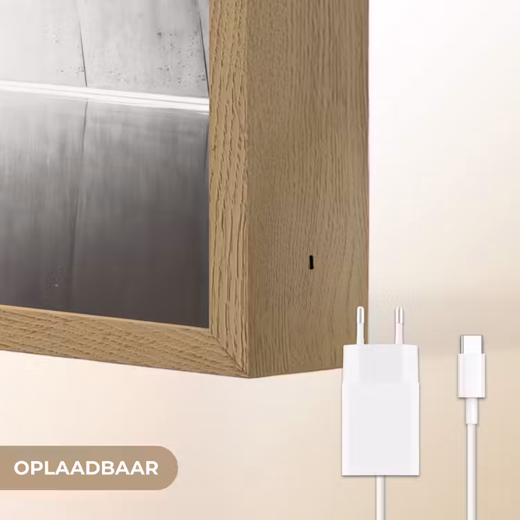Danser - Silhouette - Kunst - Modern - Zwart-wit Light Box met batterij (Wandlamp) middel -USP_websiteoplaadbaarNL