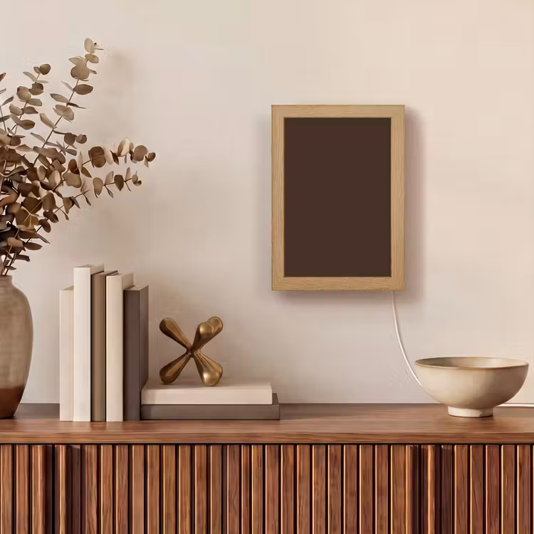 Dark - Chocolate - Bruin Light Box met kabel (Wandlamp) klein 929 -sfeer2