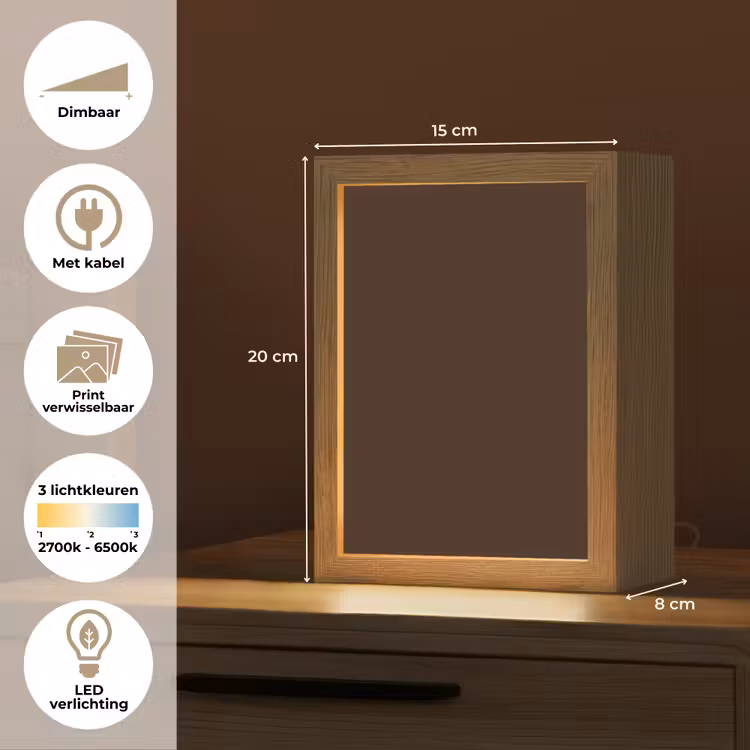 Dark - Chocolate - Bruin Light Box met kabel (Wandlamp) klein 929 -USP_websiteoverzichtNL