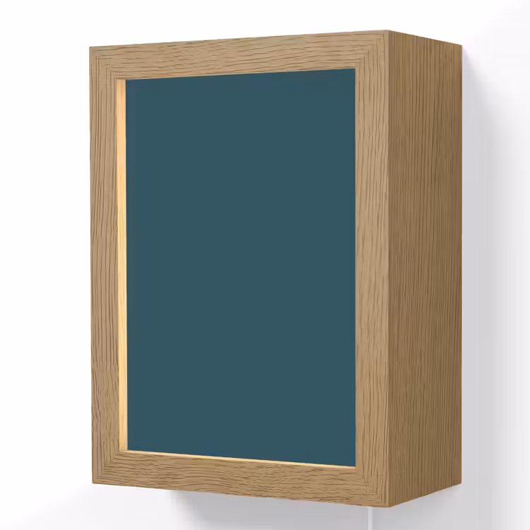 Dark - Indigo - Blauw Light Box met kabel (Wandlamp) klein 929 -3d
