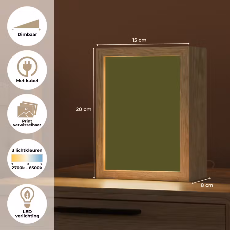 Dark - Olive - Groen Light Box met kabel (Wandlamp) klein 929 -USP_websiteoverzichtNL