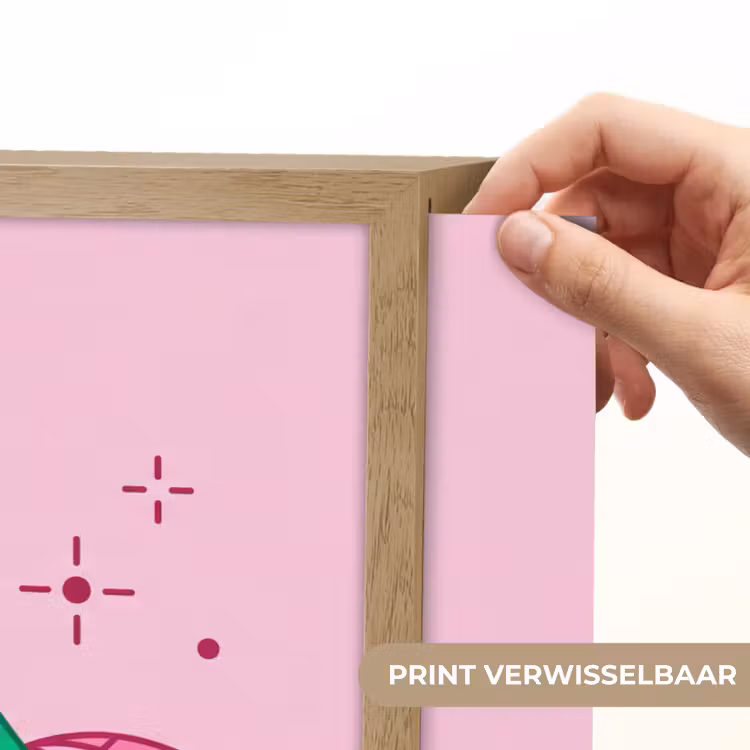 Decoratie - Disco-bal - Feest - Roze Light Box met batterij (Wandlamp) middel -USP_websiteprintNL
