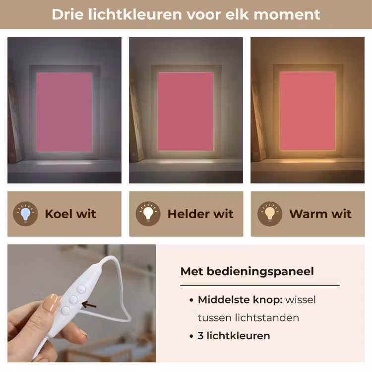 Deep - Berry - Rood Light Box met kabel (Wandlamp) klein 929 -USP_lichtkleurNL
