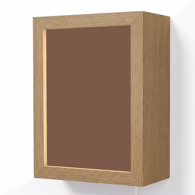 Deep - Clay - Brown - Bruin Light Box met kabel (Wandlamp) klein 929 -3d