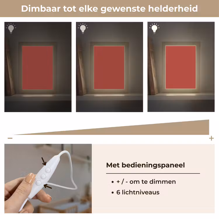 Deep - Crimson - Rood Light Box met kabel (Wandlamp) klein 929 -USP_dimbaarNL