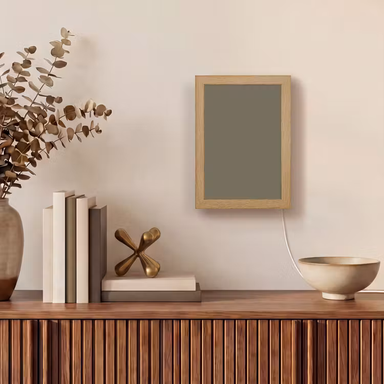 Deep - Khaki - Groen Light Box met kabel (Wandlamp) klein 929 -sfeer2