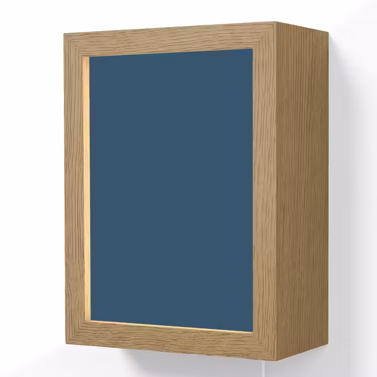 Deep - Ocean - Blauw Light Box met kabel (Wandlamp) klein 929 -3d