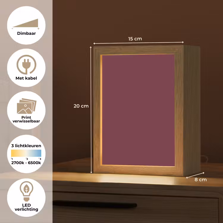 Deep - Plum - Paars Light Box met kabel (Wandlamp) klein 929 -USP_websiteoverzichtNL
