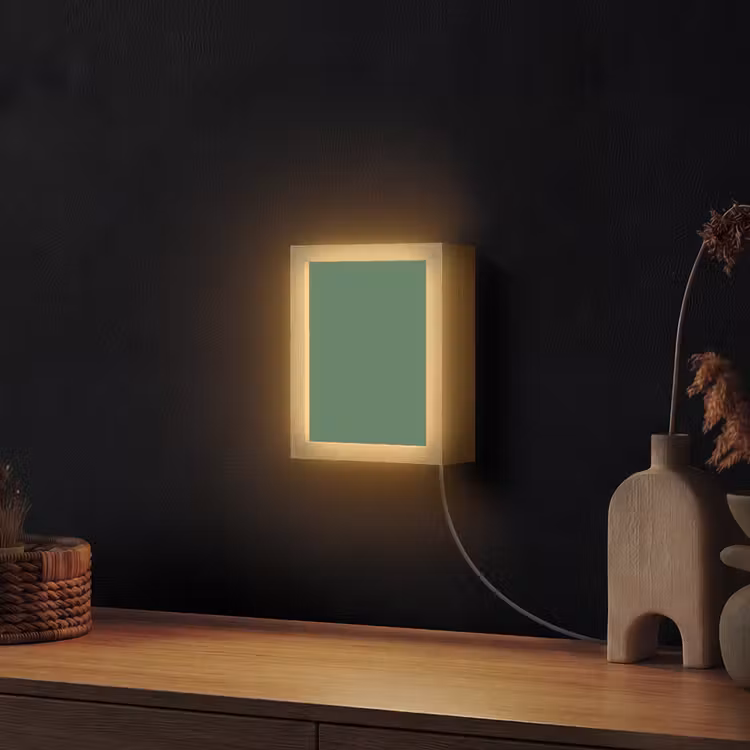 Deep - Sagewood - Groen Light Box met kabel (Wandlamp) klein 929 -sfeer1