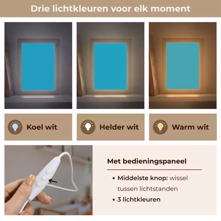 Deep - Turquoise - Turkoois Light Box met kabel (Wandlamp) klein 929 -USP_lichtkleurNL