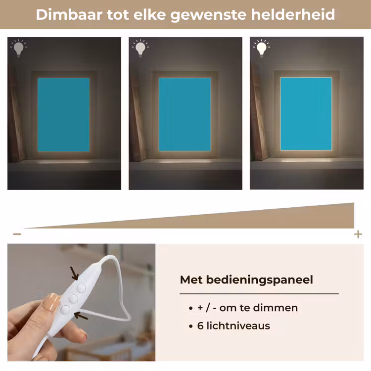 Deep - Turquoise - Turkoois Light Box met kabel (Wandlamp) klein 929 -USP_dimbaarNL